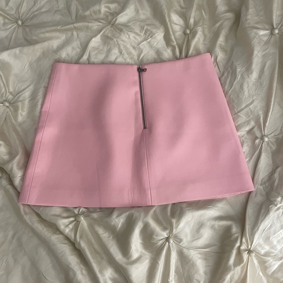 Alice + Olivia Pink Rubi Vegan Leather Low Rise Micro Mini Skirt - Picture 8 of 8